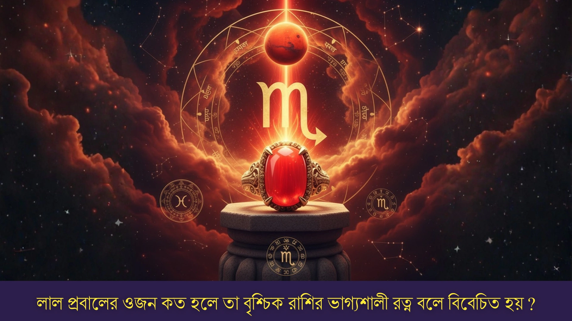 লাল প্রবালের ওজন কত হলে তা বৃশ্চিক রাশির ভাগ্যশালী রত্ন বলে বিবেচিত হয় ?