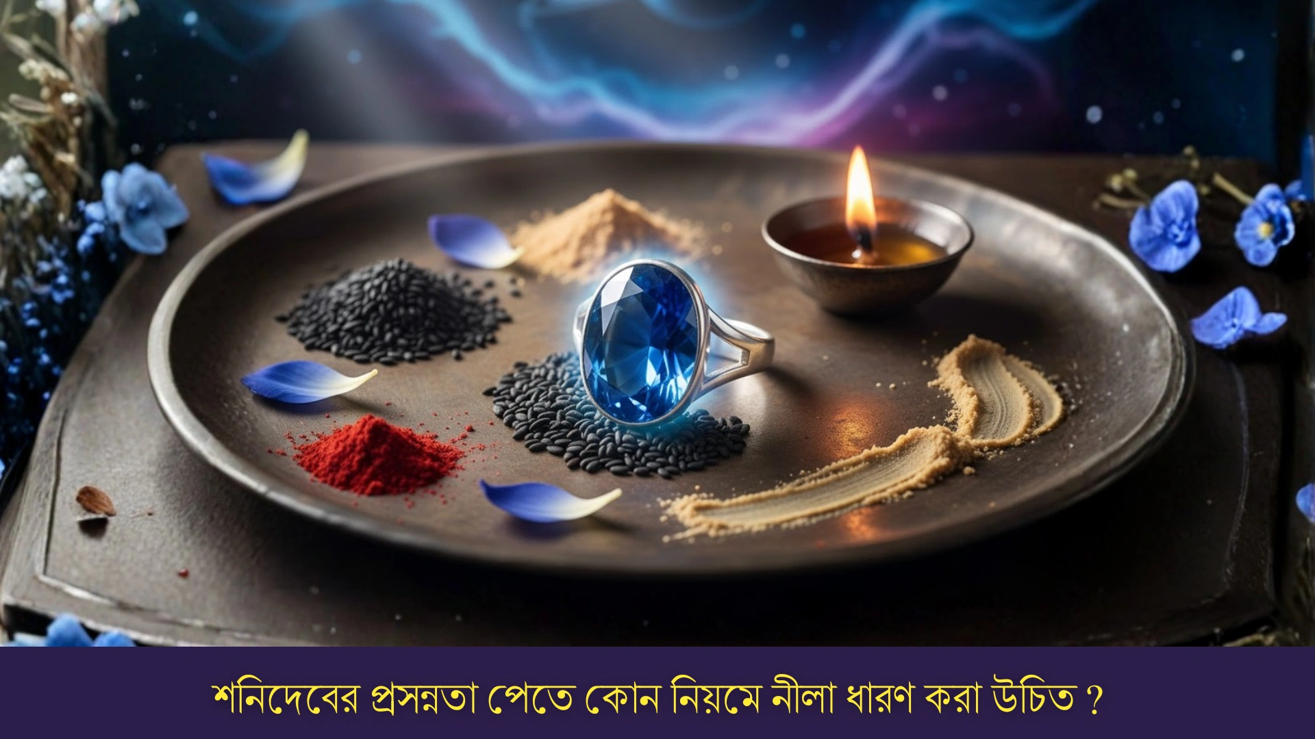 শনিদেবের প্রসন্নতা পেতে কোন নিয়মে নীলা ধারণ করা উচিত ?