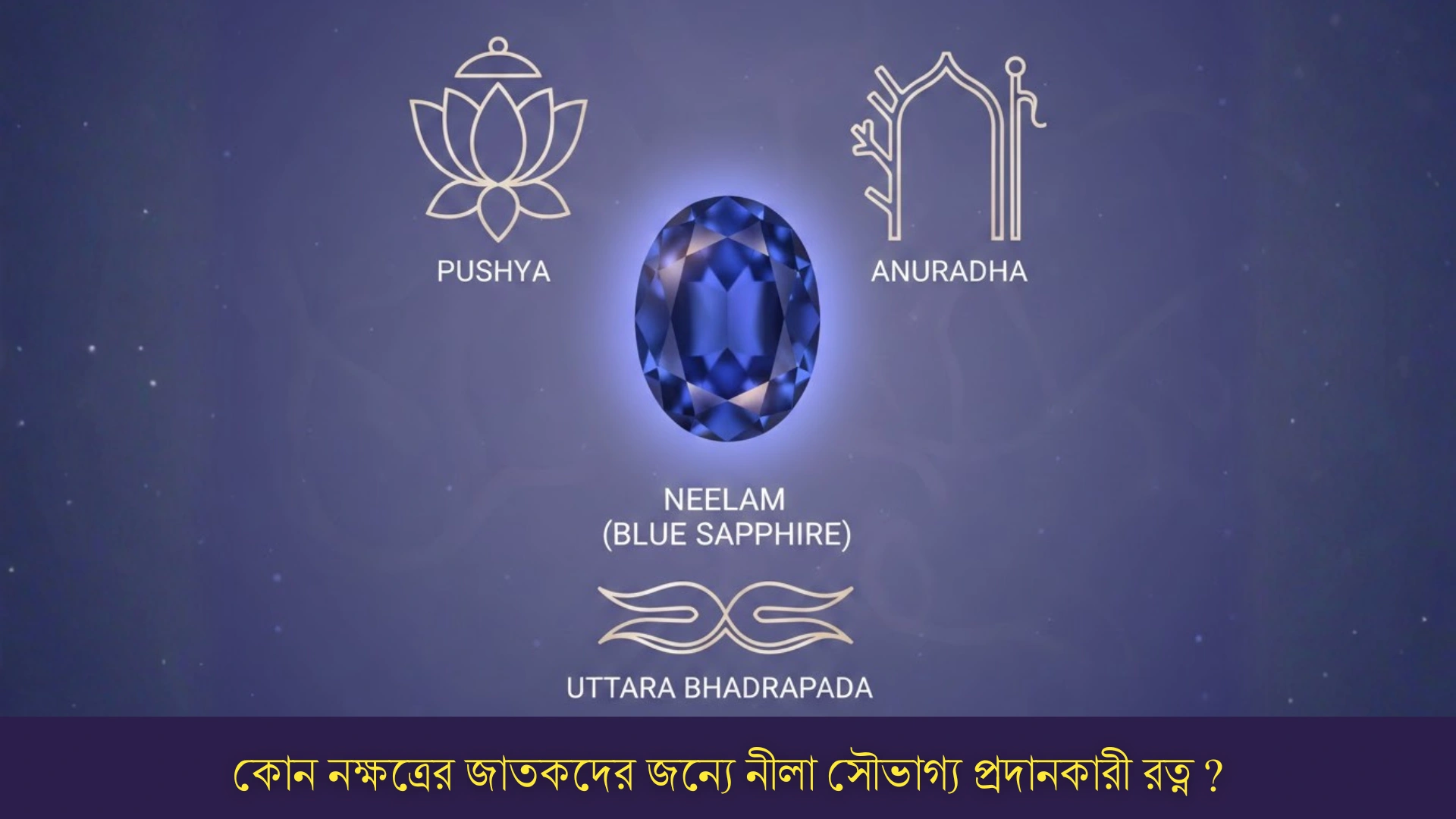 কোন নক্ষত্রের জাতকদের জন্যে নীলা সৌভাগ্য প্রদানকারী রত্ন ?