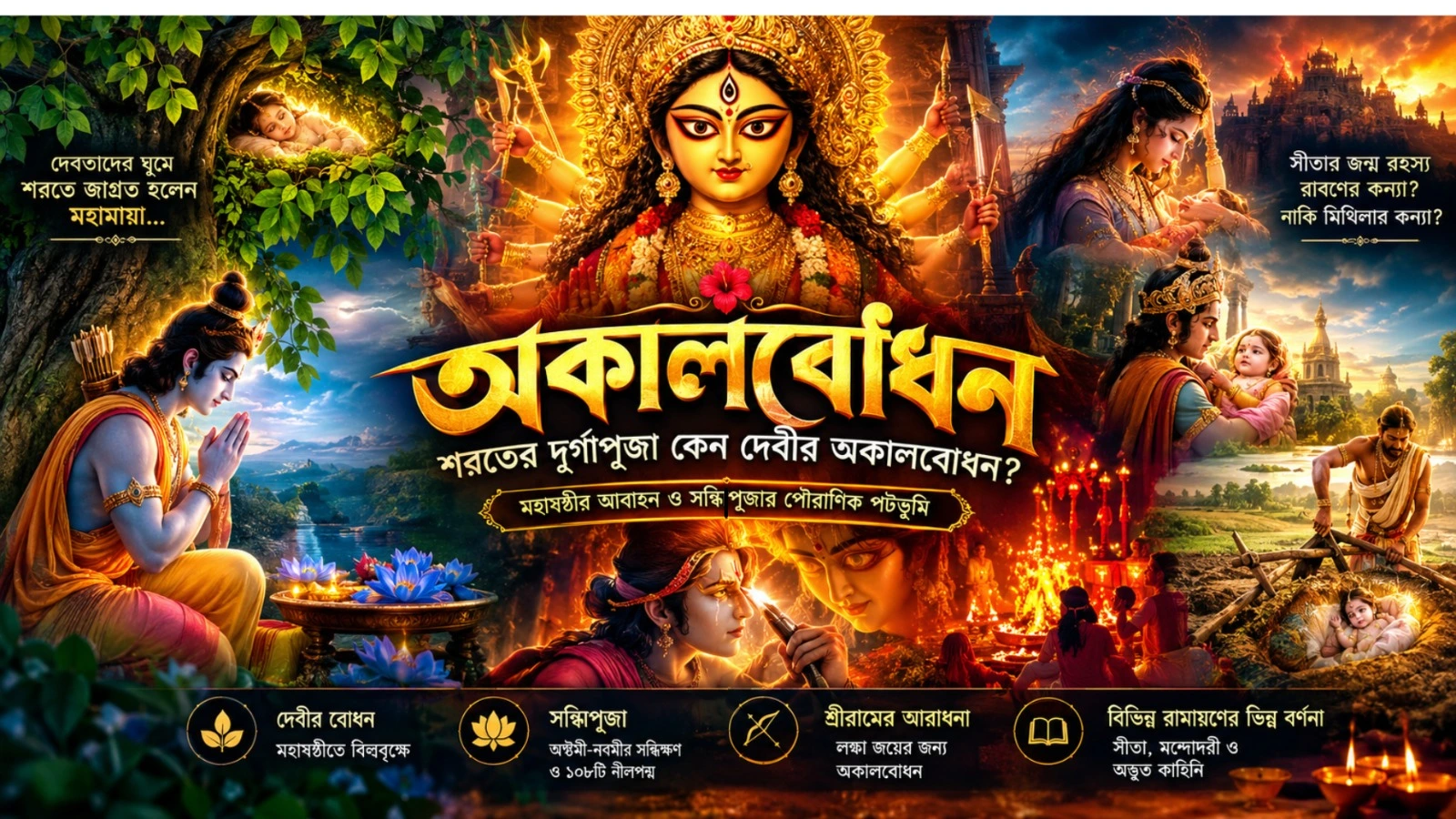 অকালবোধন কী ? শরতের দুর্গাপূজা কেন দেবীর অকালবোধন?